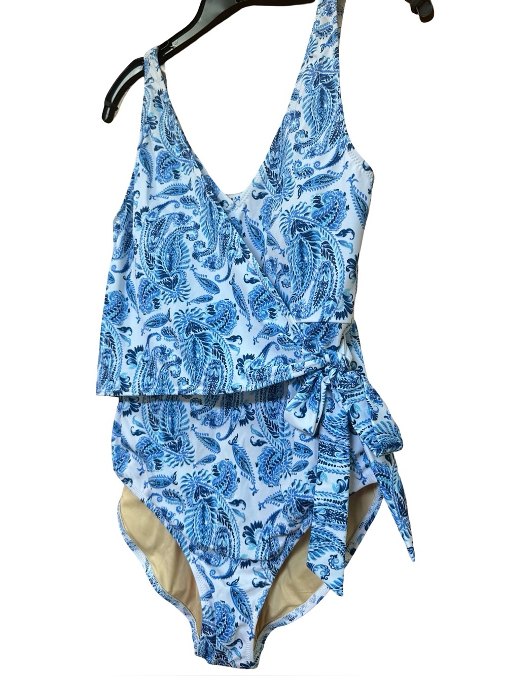 NWOT Cabana Life Charleston Wrap One-Piece Swimsuit UPF 50 size Medium - Picture 6 of 13